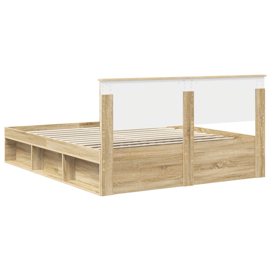 Bedframe met hoofdeinde Sonoma 160 x 200 cm Massief grenenhout