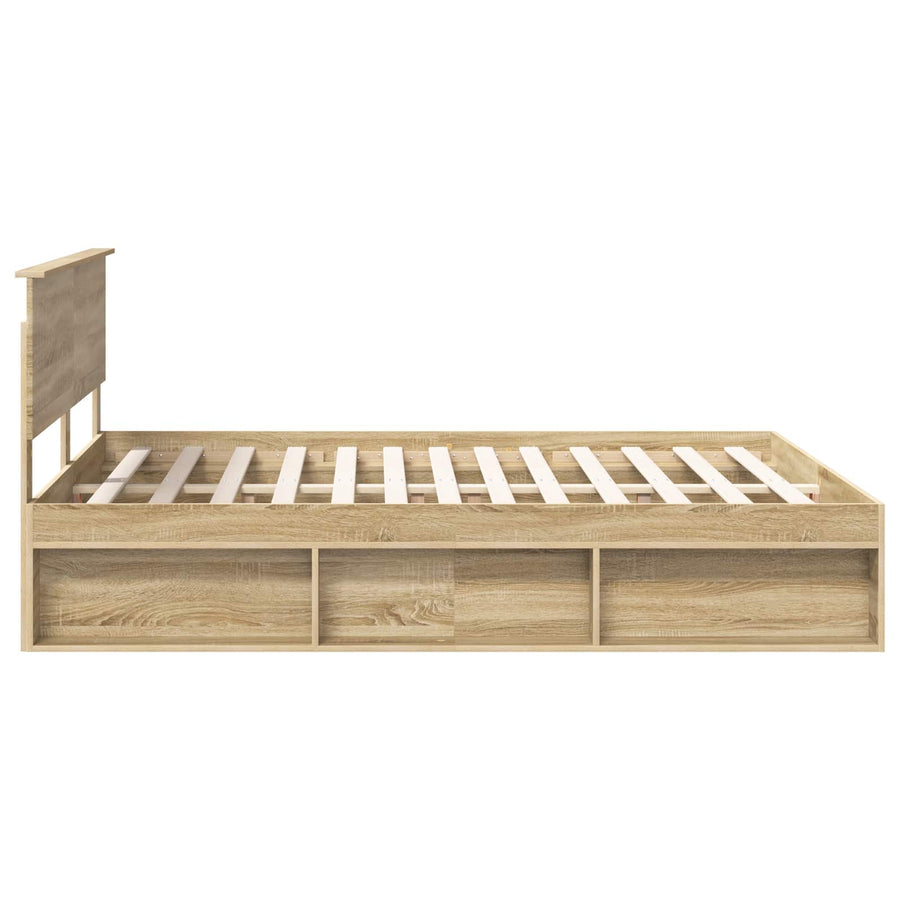 Bedframe met hoofdeinde Sonoma 160 x 200 cm Massief grenenhout