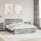 Bedframe 160x200 cm beton massief grenenhout