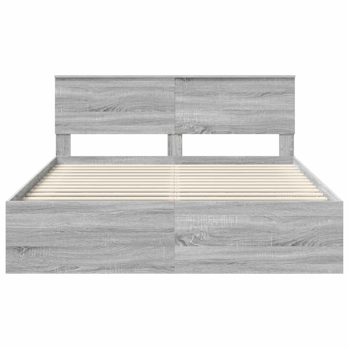 Bedframe Grijs Sonoma 160 x 200 cm Massief grenenhout