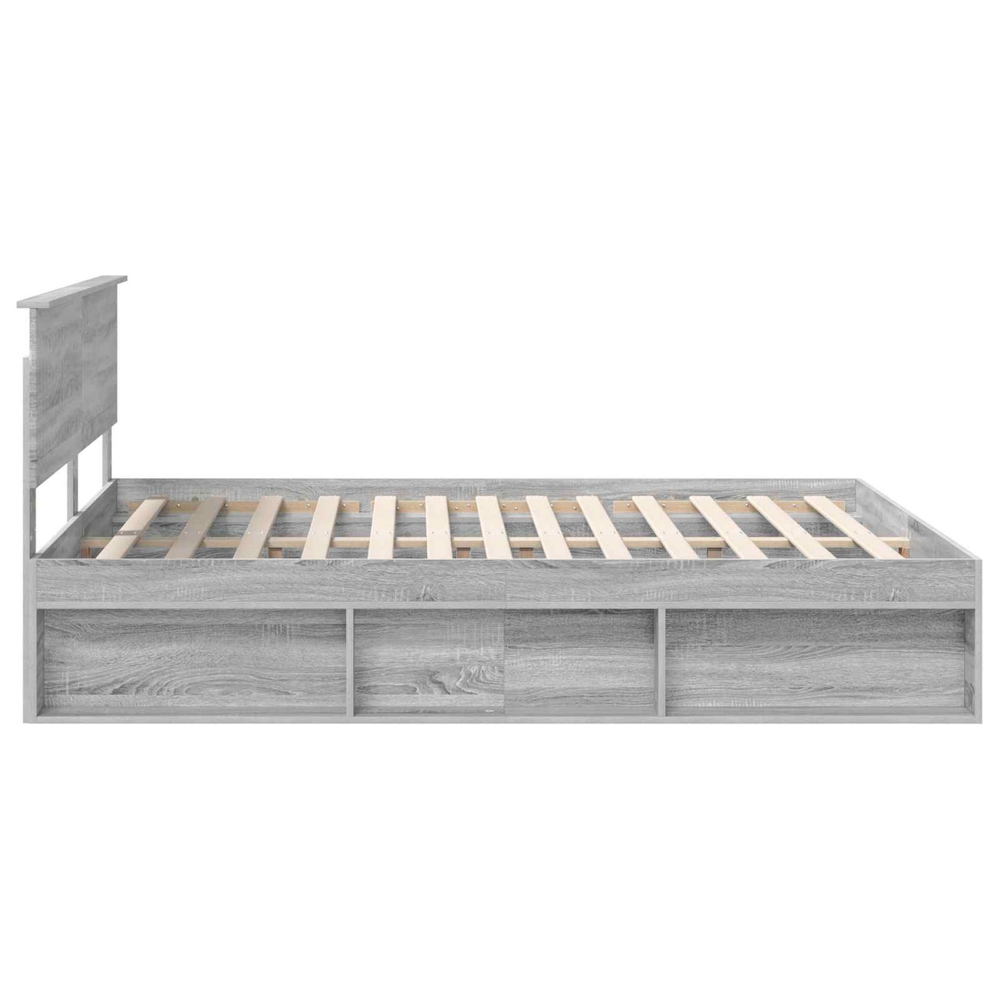 Bedframe Grijs Sonoma 160 x 200 cm Massief grenenhout