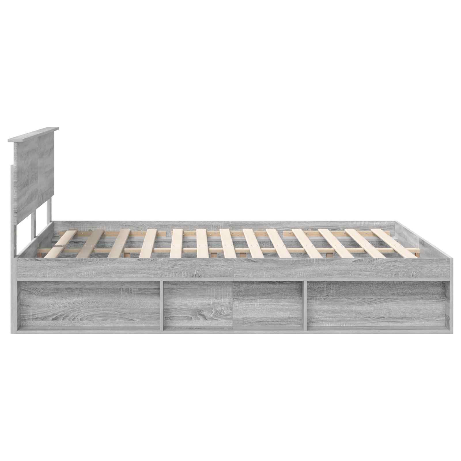 Bedframe Grijs Sonoma 160 x 200 cm Massief grenenhout