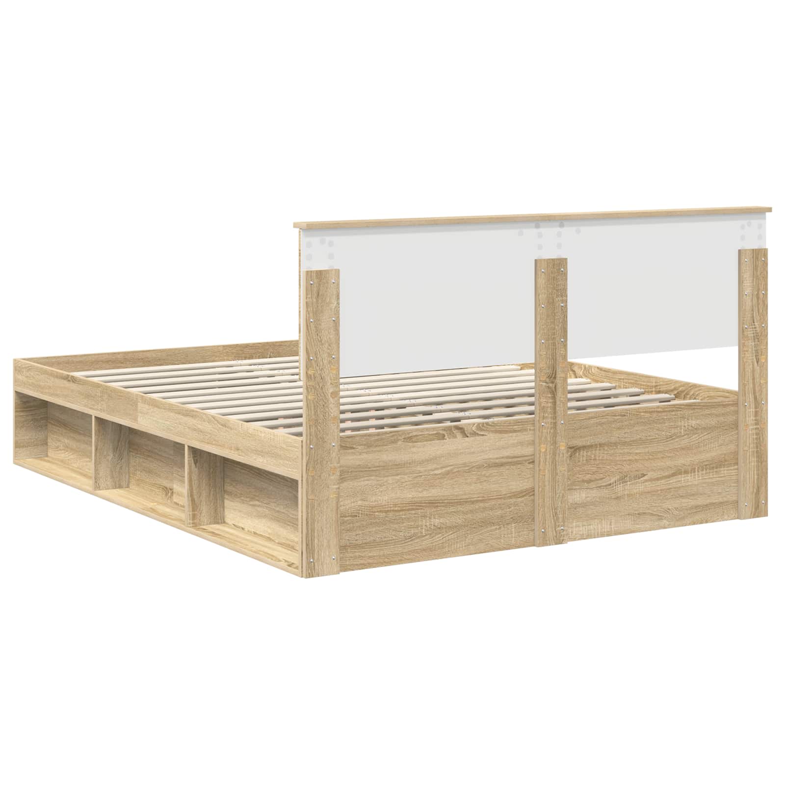 Bedframe Sonoma Eiken 150 x 200 cm Massief grenenhout