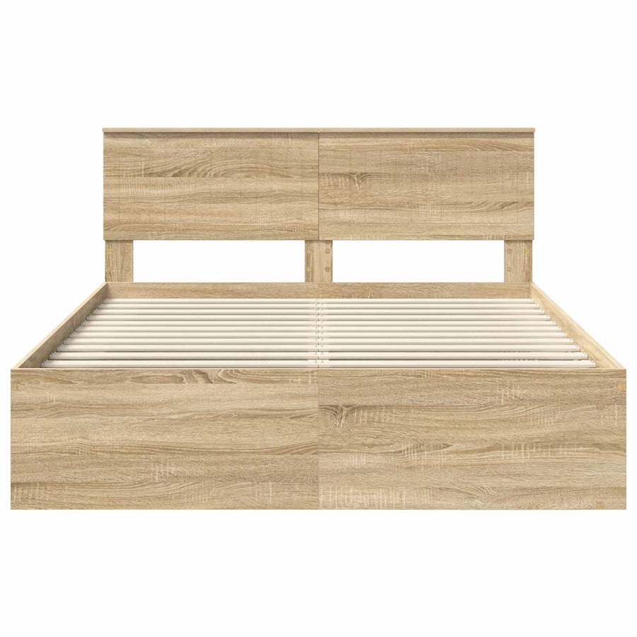 Bedframe Sonoma Eiken 150 x 200 cm Massief grenenhout