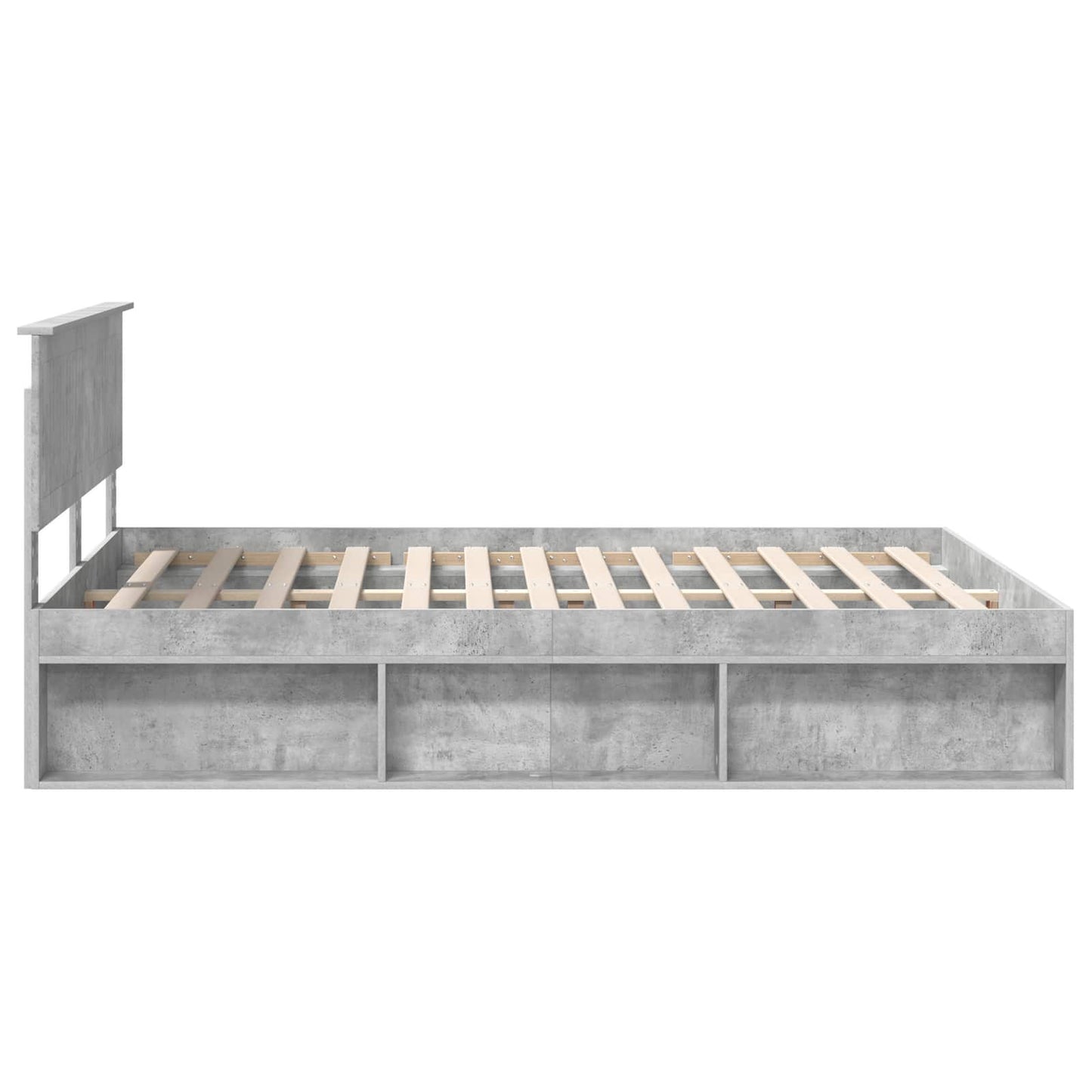 Bedframe Concerte Grijs 150 x 200 cm Massief grenenhout