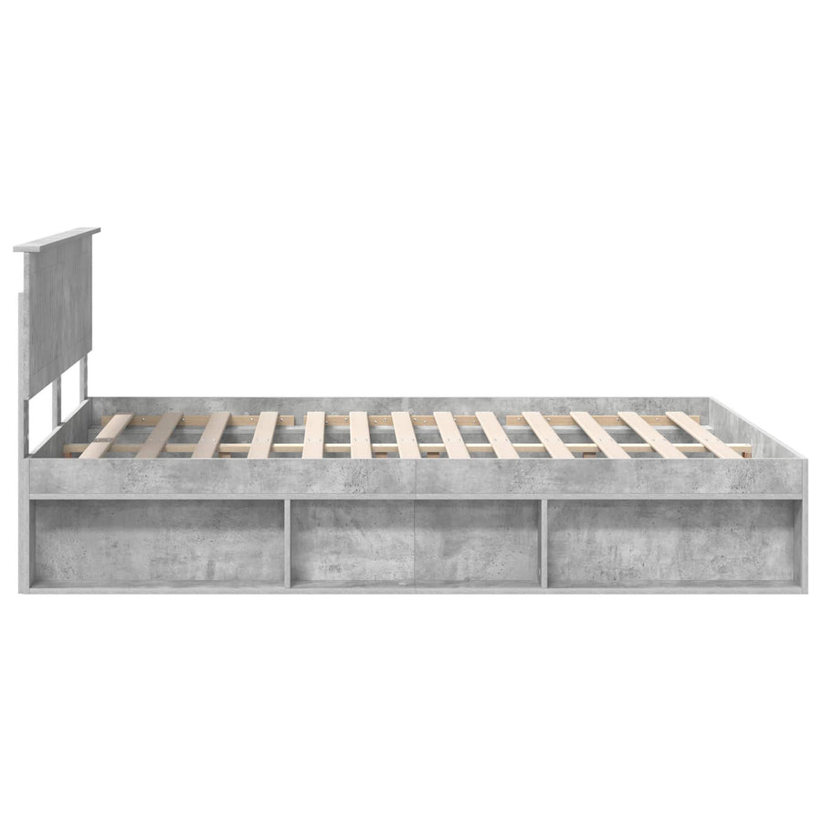 Bedframe Concerte Grijs 150 x 200 cm Massief grenenhout