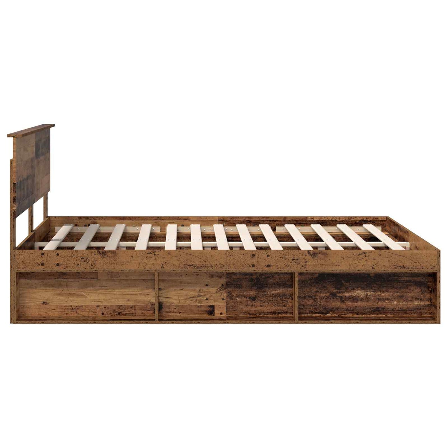 Bedframe met hoofdeinde Oudhout 150 x 200 cm Massief grenenhout