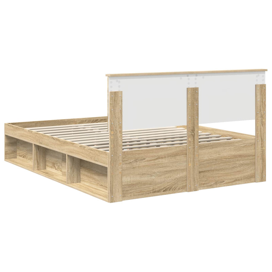 Bedframe met hoofdeinde Sonoma 140 x 200 cm Massief grenenhout
