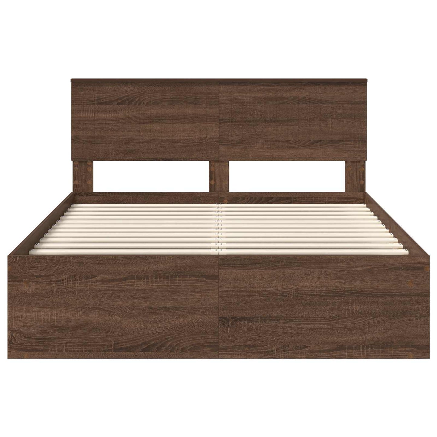 Bedframe Bruin Eiken 140 x 200 cm Massief grenenhout