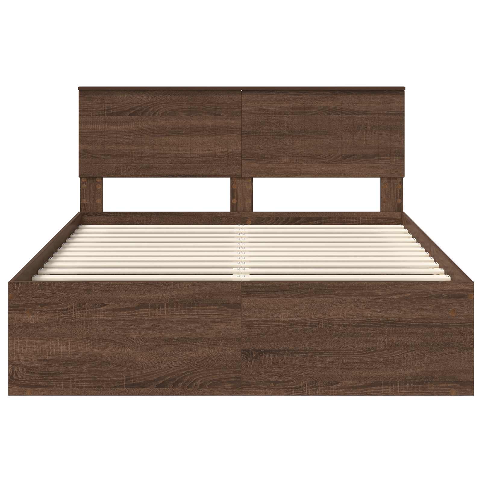 Bedframe Bruin Eiken 140 x 200 cm Massief grenenhout