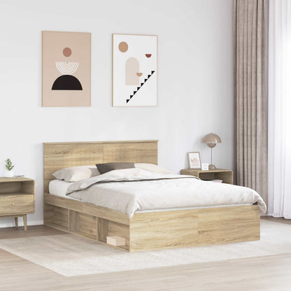 Bedframe met hoofdeinde Sonoma 140 x 190 cm Massief grenenhout