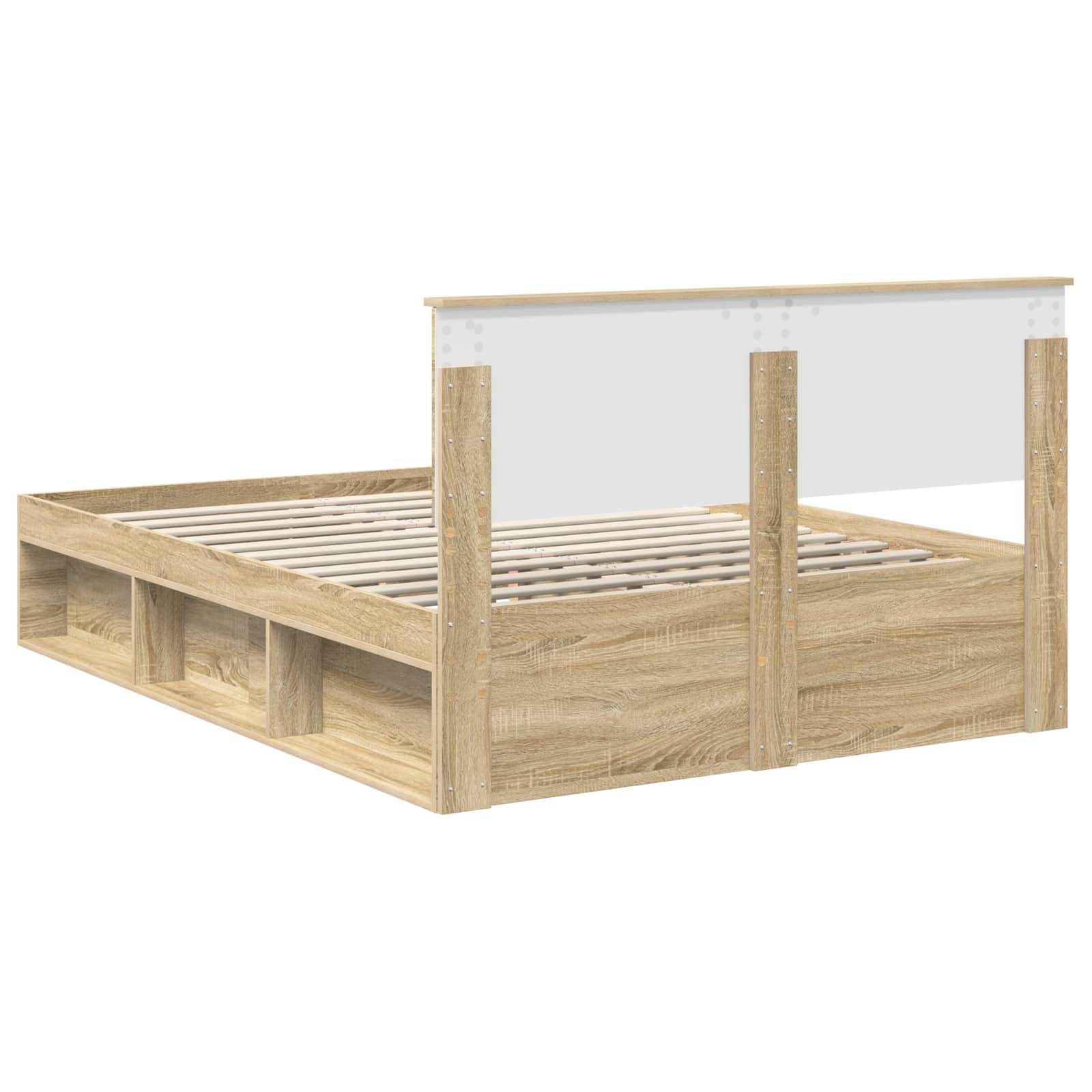 Bedframe met hoofdeinde Sonoma 140 x 190 cm Massief grenenhout