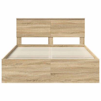 Bedframe met hoofdeinde Sonoma 140 x 190 cm Massief grenenhout
