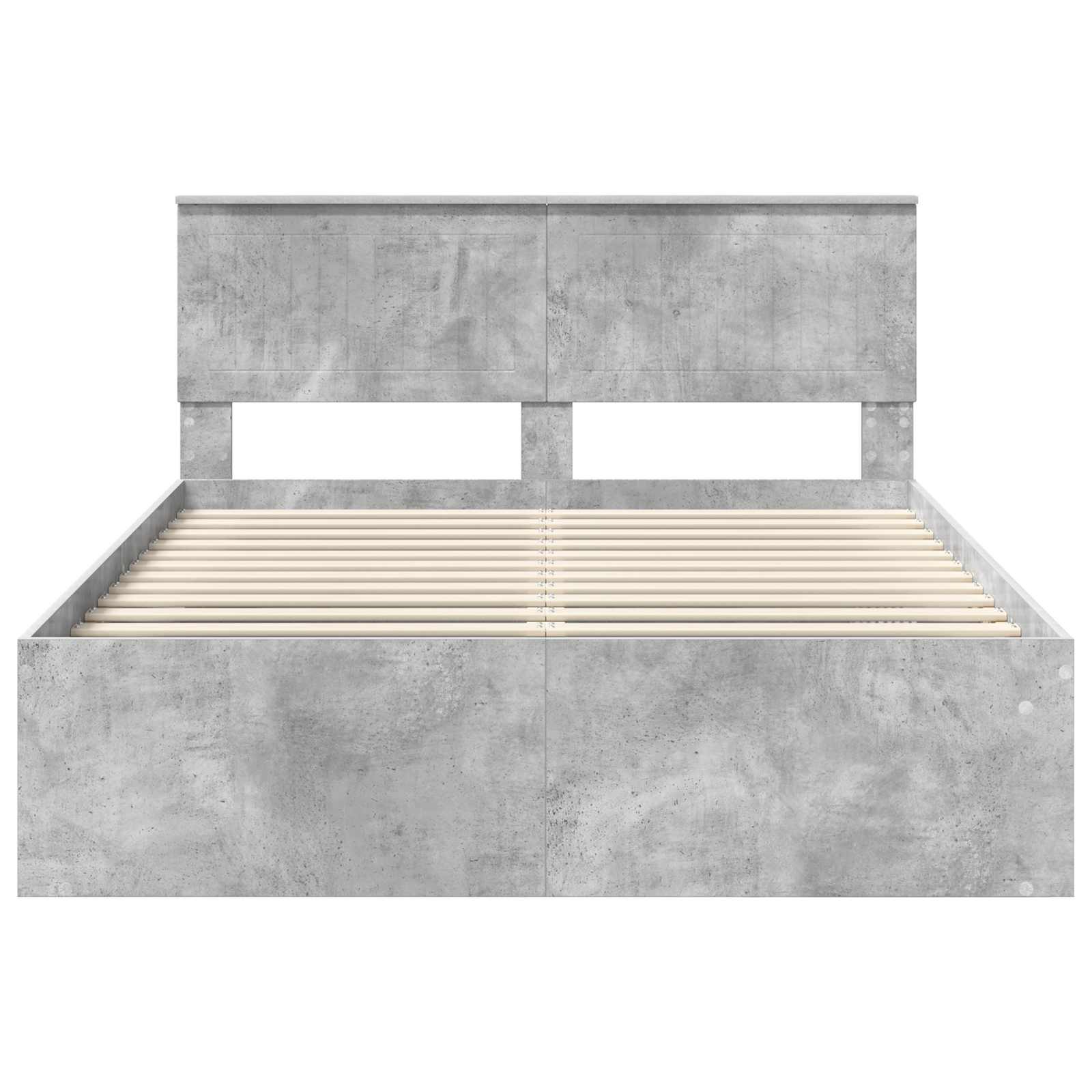 Bedframe Concerte Grijs 135 x 190 cm Massief grenenhout