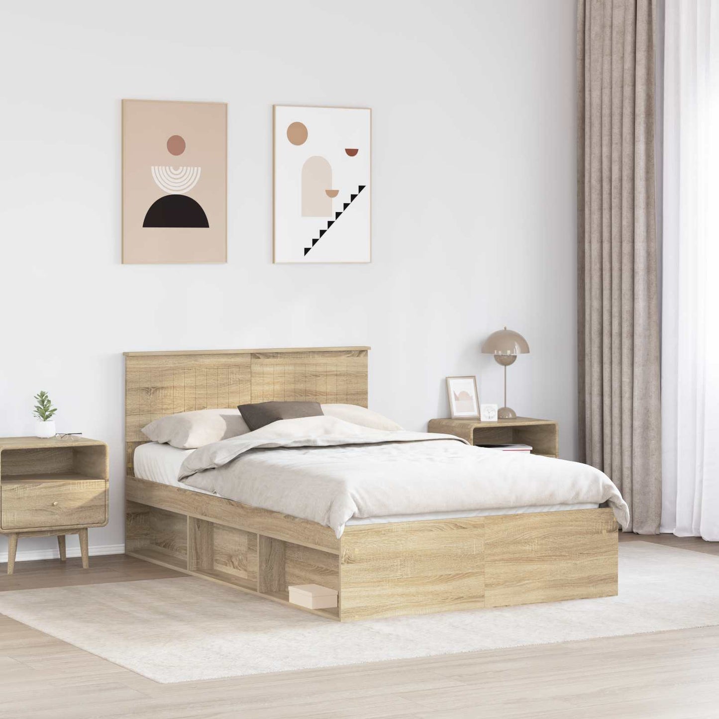 Bedframe met hoofdeinde Sonoma 120 x 200 cm Massief grenenhout