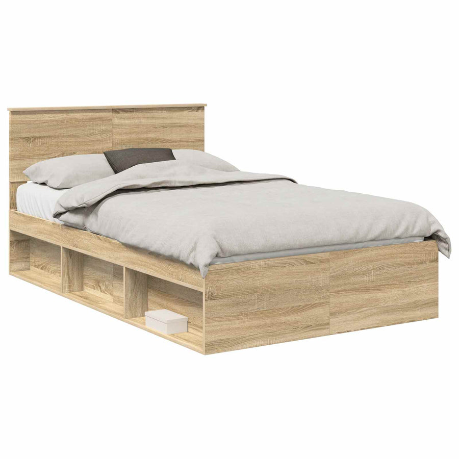 Bedframe met hoofdeinde Sonoma 120 x 200 cm Massief grenenhout