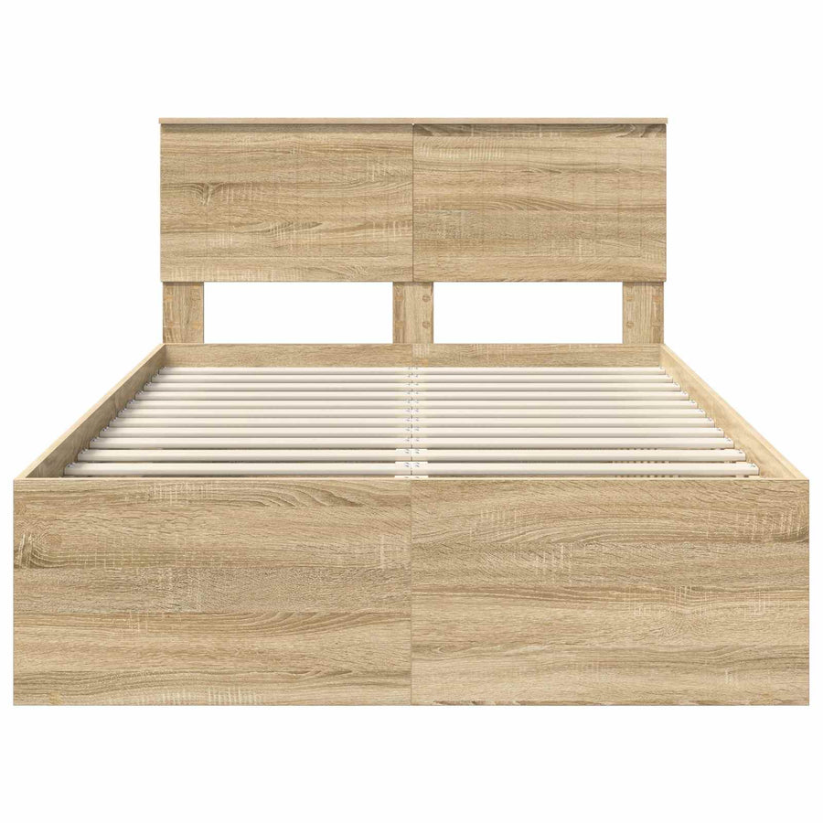 Bedframe met hoofdeinde Sonoma 120 x 200 cm Massief grenenhout