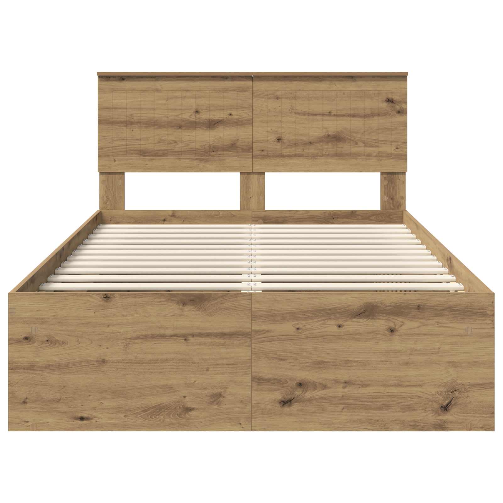 Bedframe Ambachtelijk eiken 120 x 200 cm Massief grenenhout