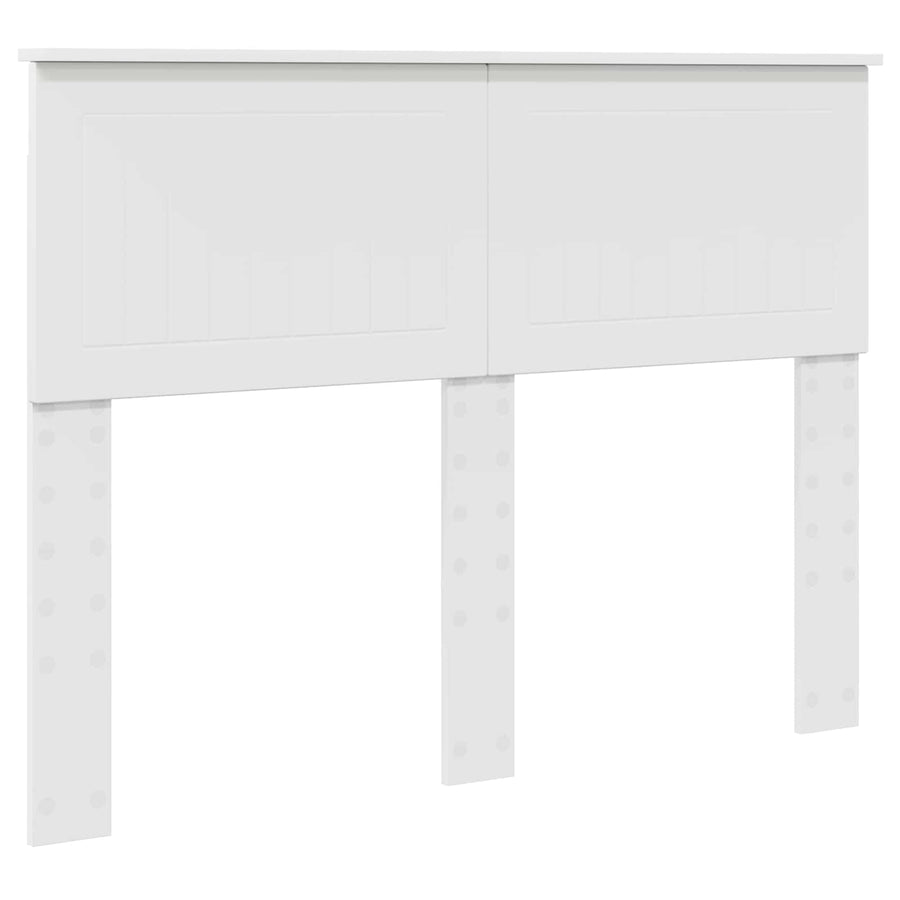 Bedframe met hoofdeinde Wit 120 x 190 cm Massief grenenhout