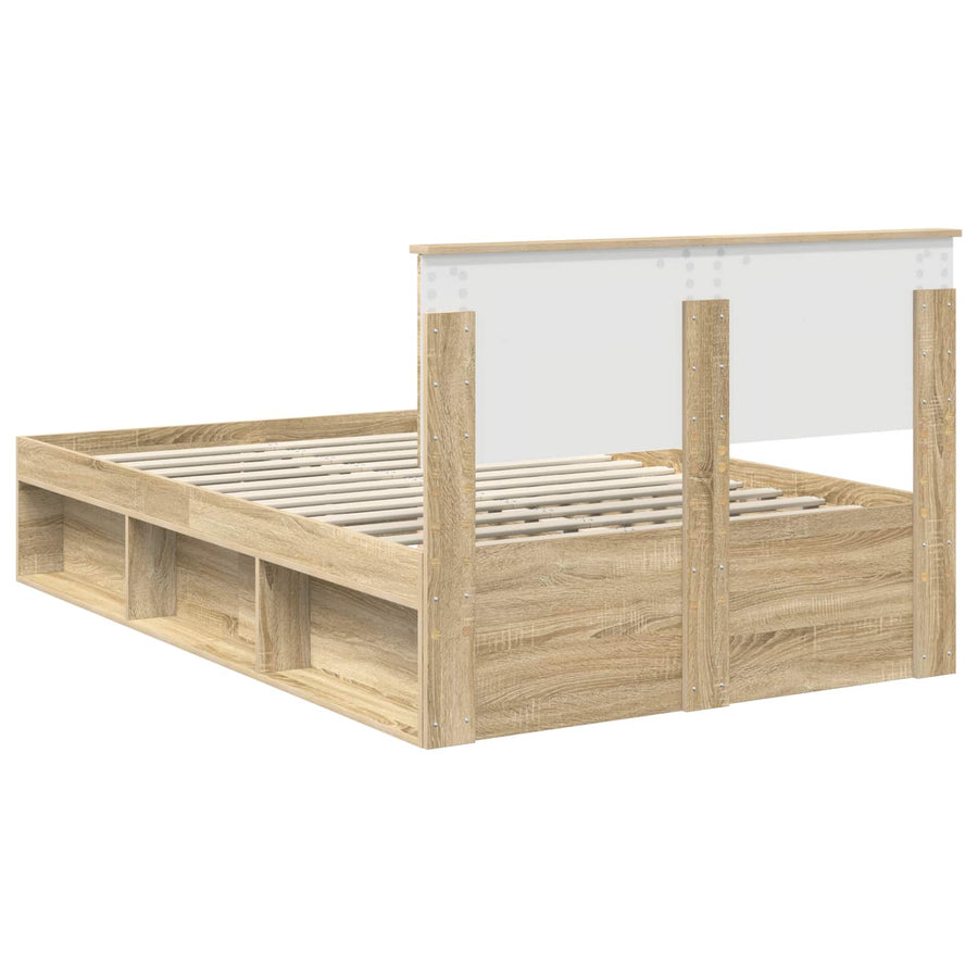 Bedframe met hoofdeinde Sonoma 120 x 190 cm Massief grenenhout