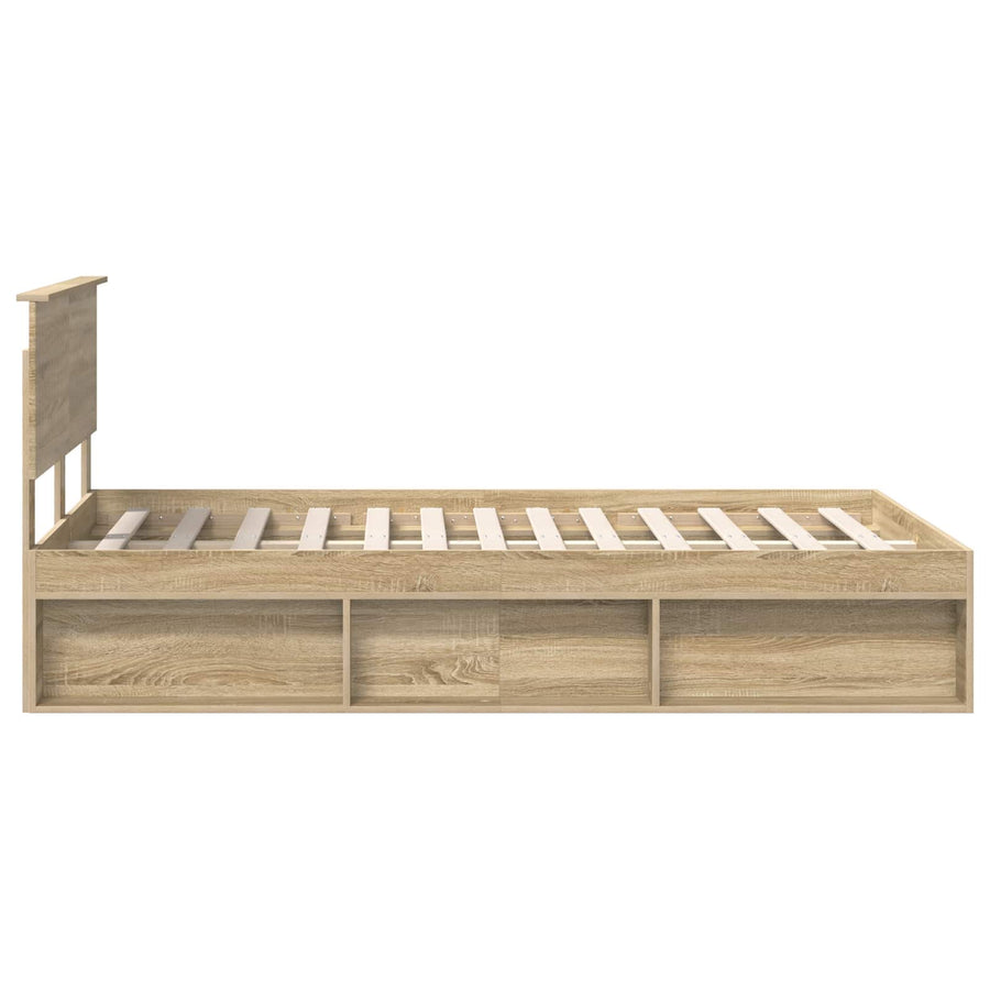 Bedframe met hoofdeinde Sonoma 120 x 190 cm Massief grenenhout