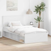 Bedframe 100x200 cm wit massief grenenhout