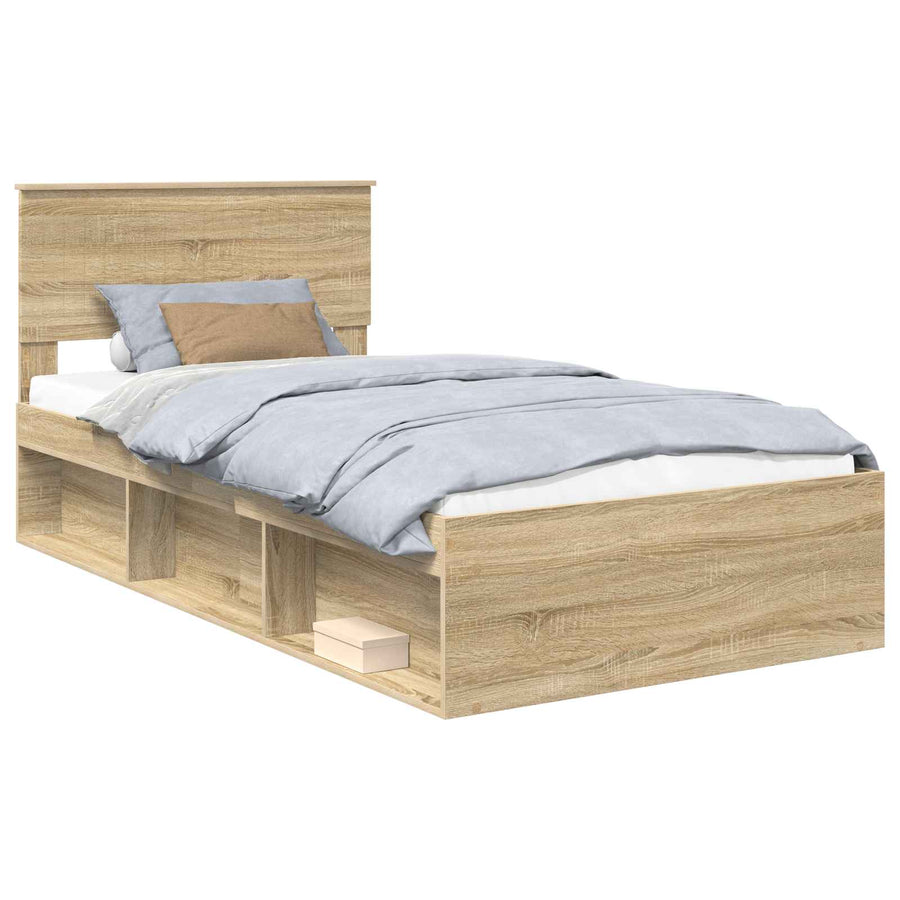 Bedframe met hoofdeinde Sonoma 100 x 200 cm Massief grenenhout