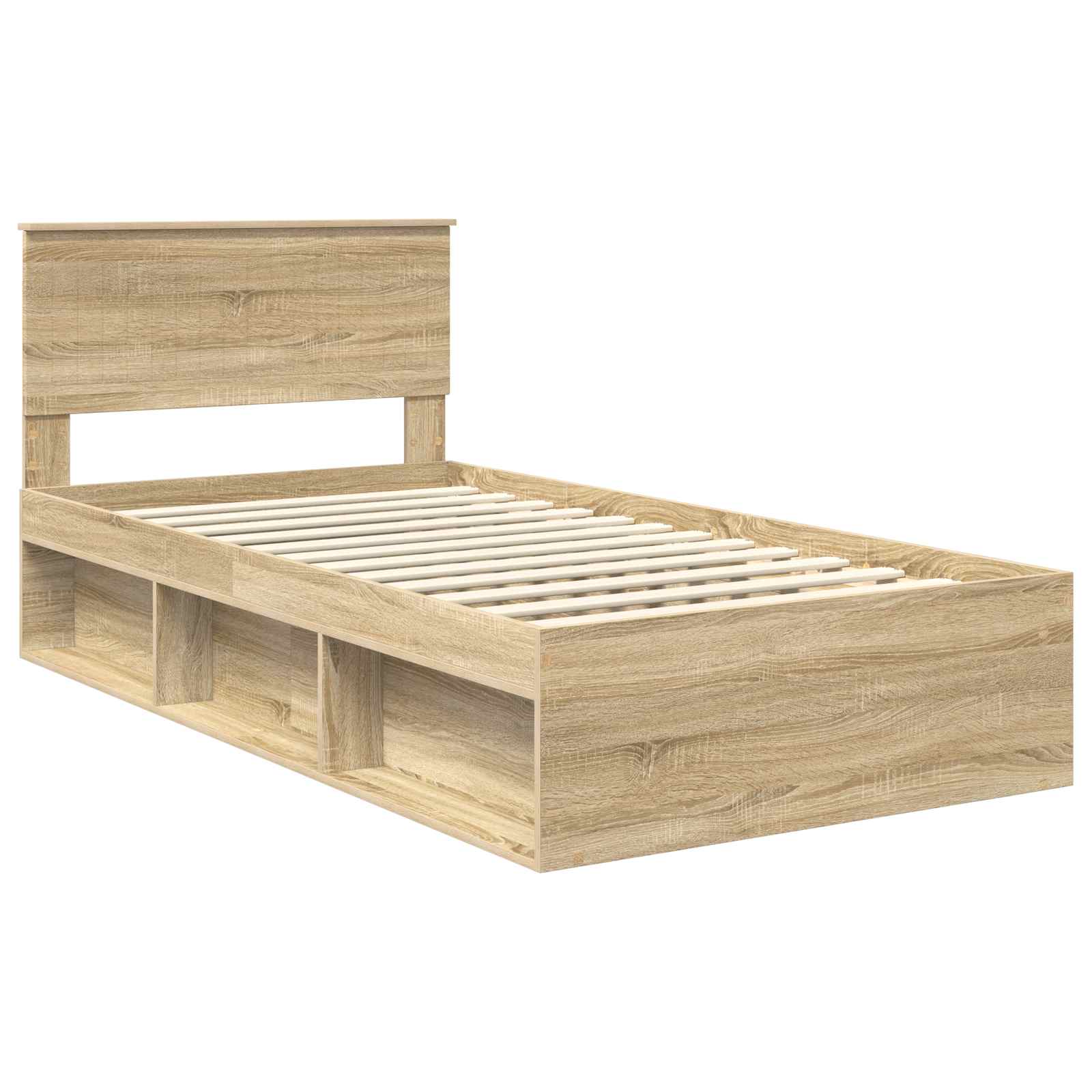 Bedframe met hoofdeinde Sonoma 100 x 200 cm Massief grenenhout