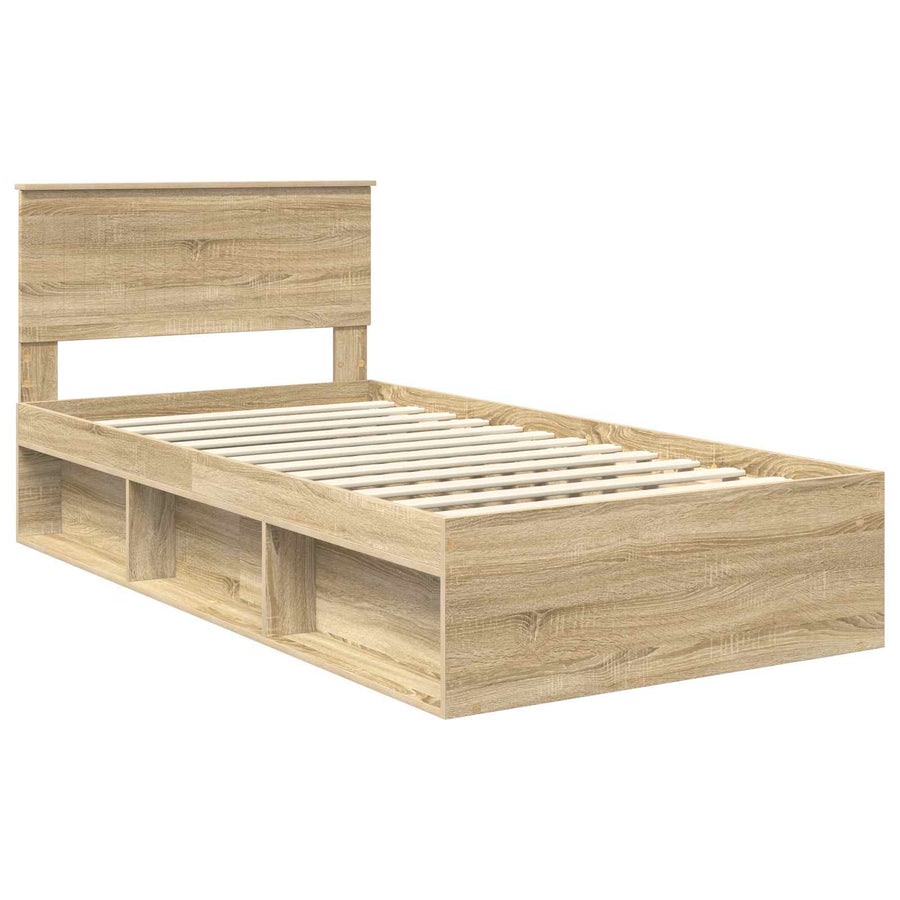 Bedframe met hoofdeinde Sonoma 100 x 200 cm Massief grenenhout