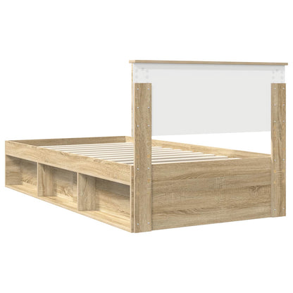 Bedframe met hoofdeinde Sonoma 100 x 200 cm Massief grenenhout