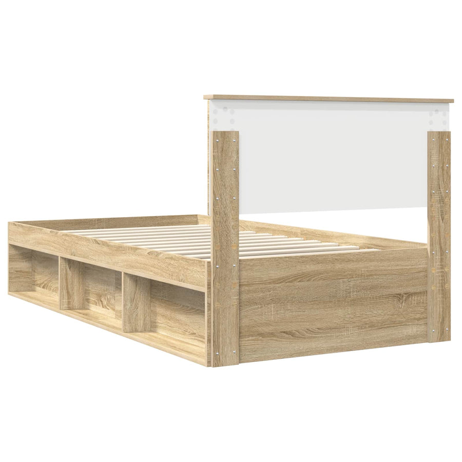 Bedframe met hoofdeinde Sonoma 100 x 200 cm Massief grenenhout