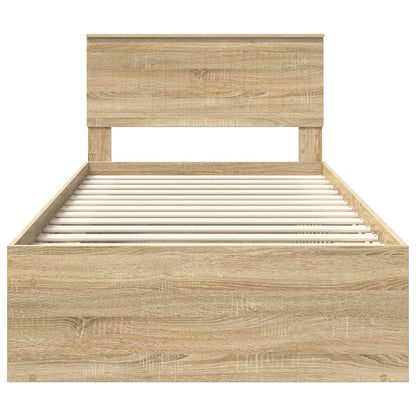 Bedframe met hoofdeinde Sonoma 100 x 200 cm Massief grenenhout