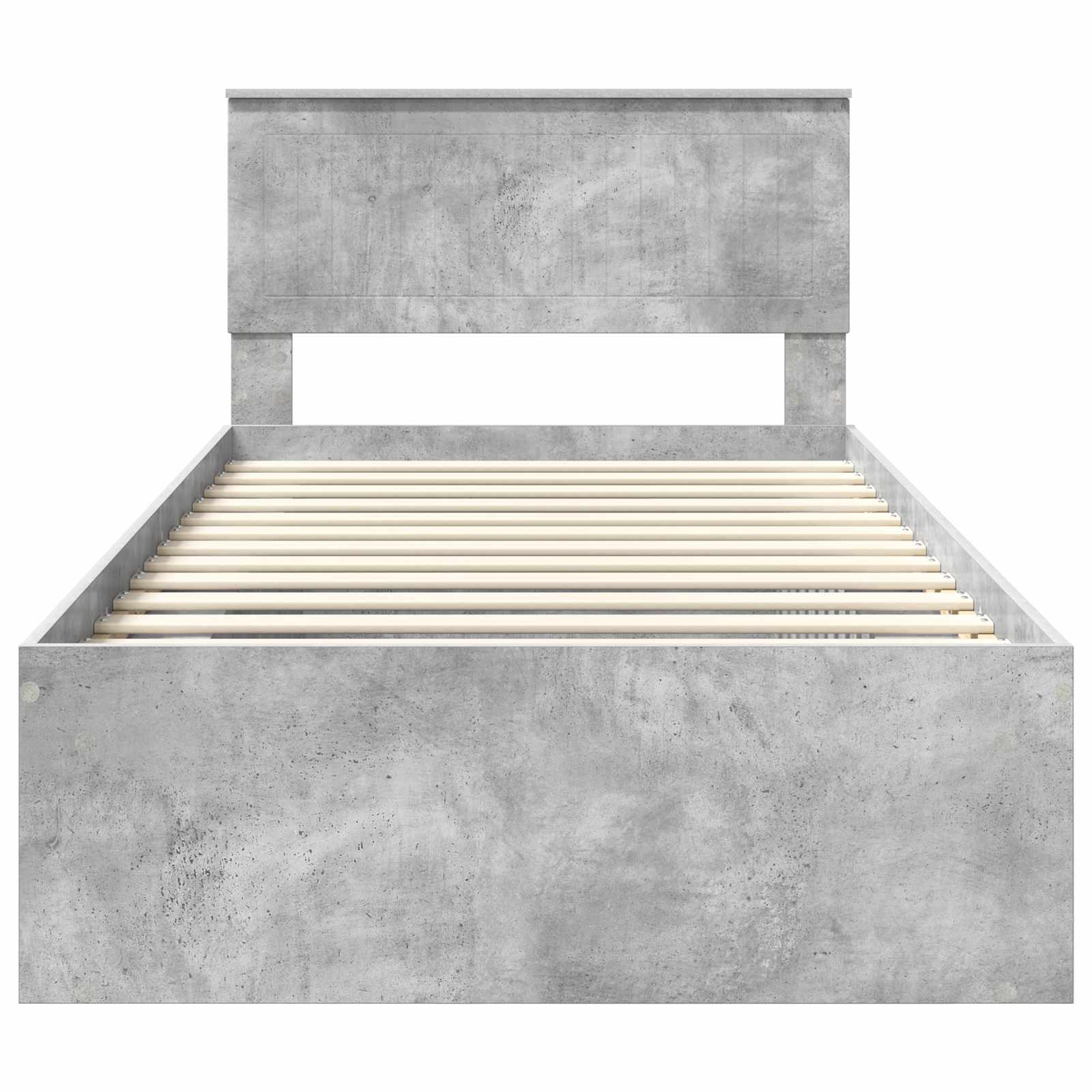 Bedframe Concerte Grijs 100 x 200 cm Massief grenenhout