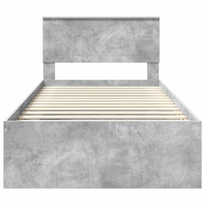 Bedframe Concerte Grijs 100 x 200 cm Massief grenenhout