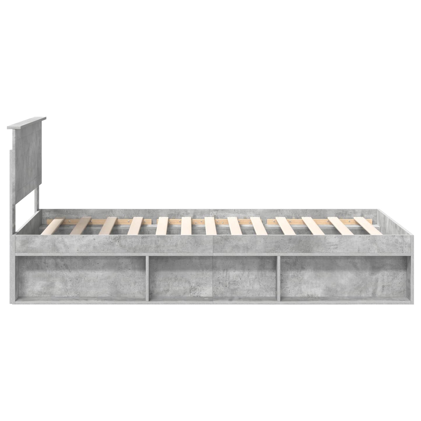 Bedframe Concerte Grijs 100 x 200 cm Massief grenenhout