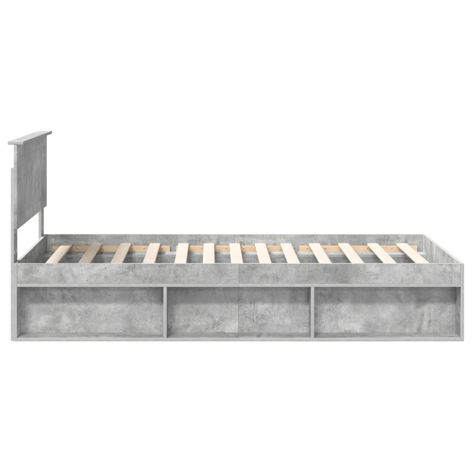 Bedframe Concerte Grijs 100 x 200 cm Massief grenenhout
