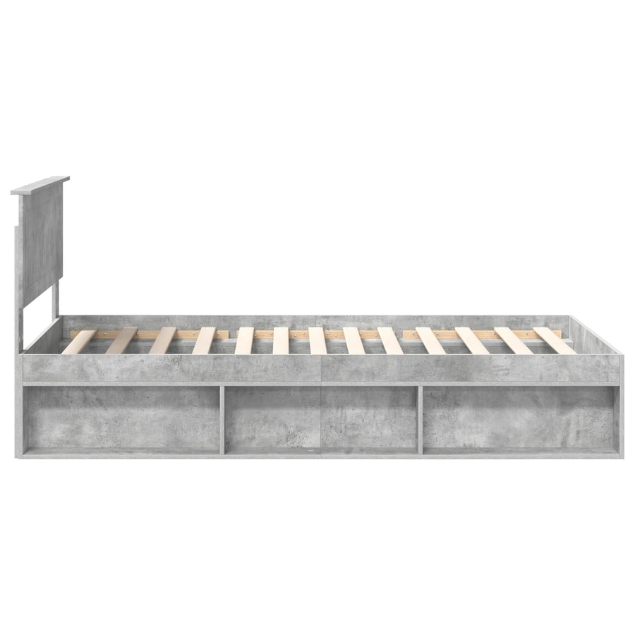 Bedframe Concerte Grijs 100 x 200 cm Massief grenenhout