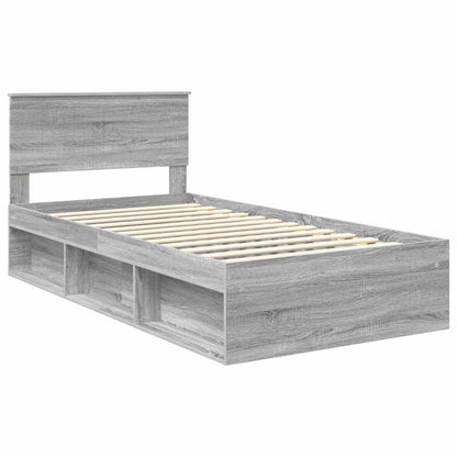 Bedframe Grijs Sonoma 100 x 200 cm Massief grenenhout