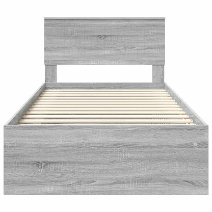 Bedframe Grijs Sonoma 100 x 200 cm Massief grenenhout