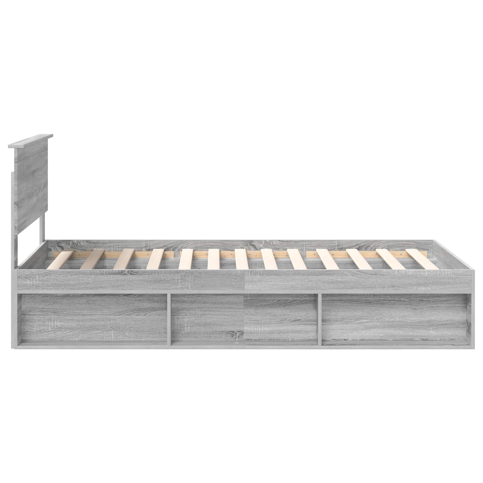 Bedframe Grijs Sonoma 100 x 200 cm Massief grenenhout