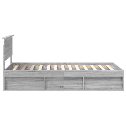 Bedframe Grijs Sonoma 100 x 200 cm Massief grenenhout