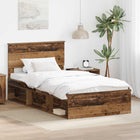 Bed Frame with Headboard Solid Wood 100 x 200 cm Solid Pine