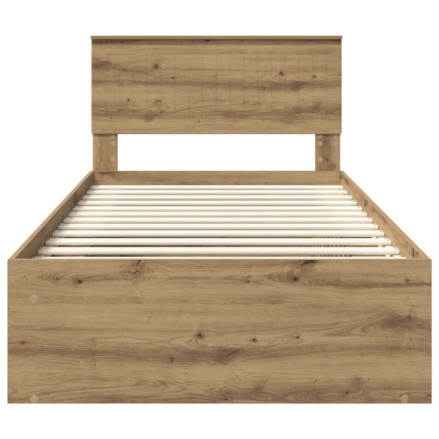 Bedframe Ambachtelijk eiken 100 x 200 cm Massief grenenhout