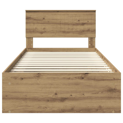 Bedframe Ambachtelijk eiken 100 x 200 cm Massief grenenhout