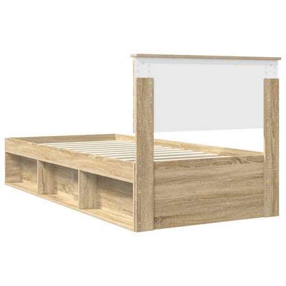 Bedframe Sonoma Eiken 90 x 200 cm Massief grenenhout
