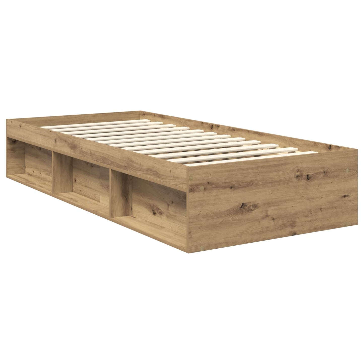 Bedframe Ambachtelijk eiken 90 x 200 cm Massief grenenhout