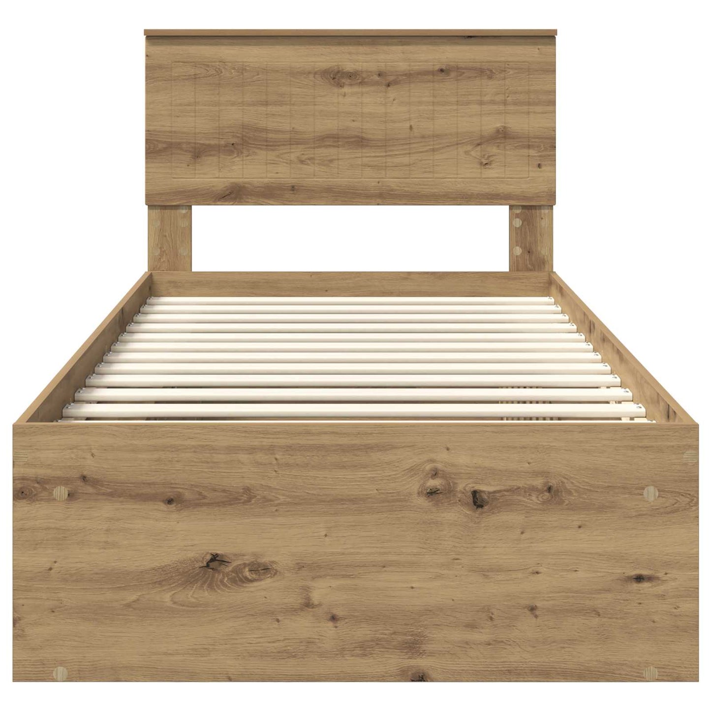 Bedframe Ambachtelijk eiken 90 x 200 cm Massief grenenhout
