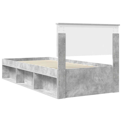 Bedframe Concerte Grijs 90 x 190 cm Massief grenenhout
