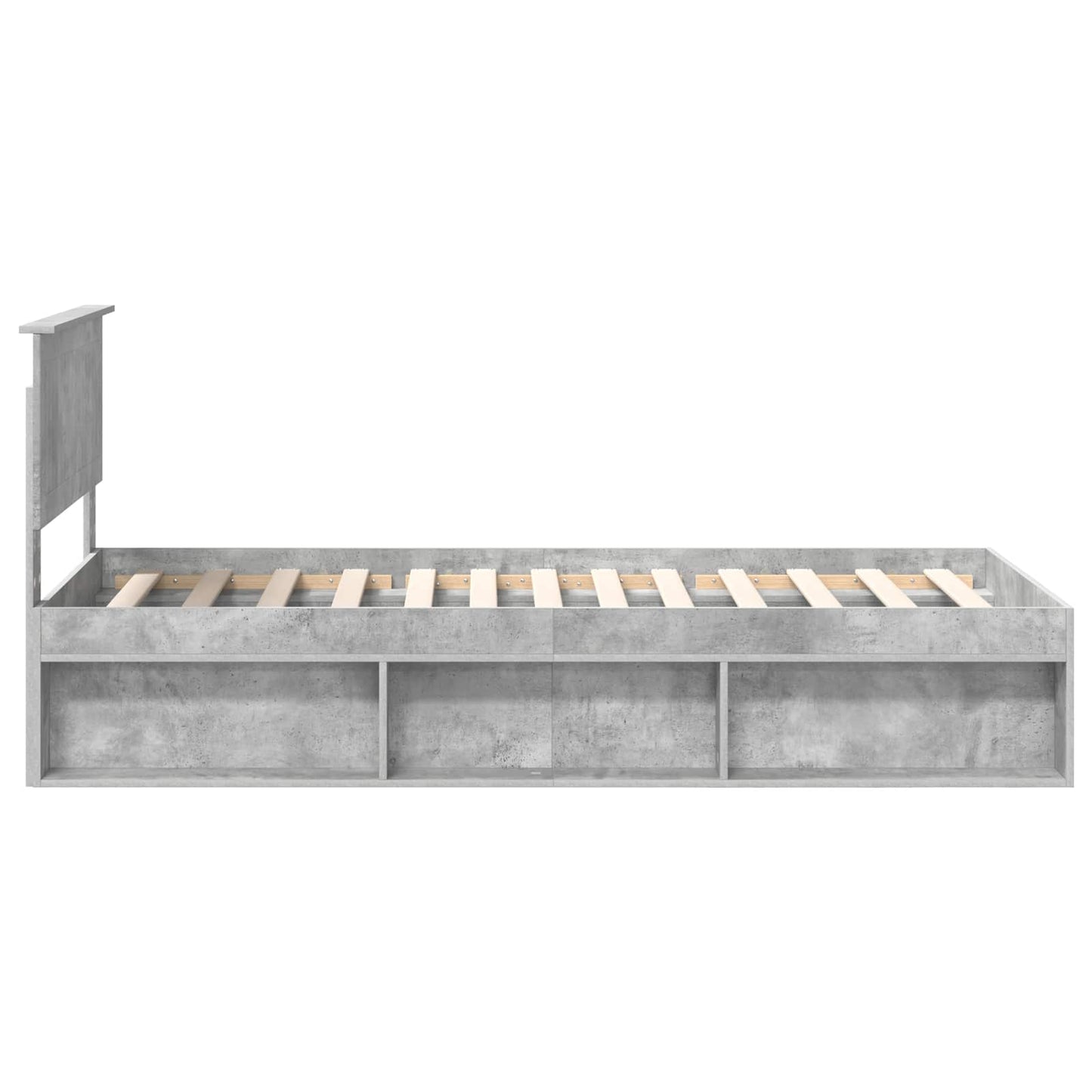 Bedframe Concerte Grijs 90 x 190 cm Massief grenenhout
