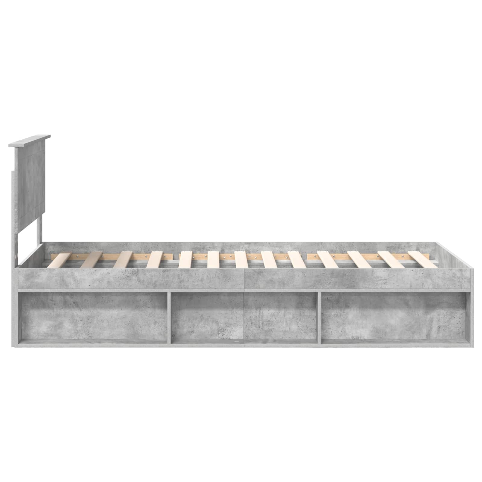 Bedframe Concerte Grijs 90 x 190 cm Massief grenenhout